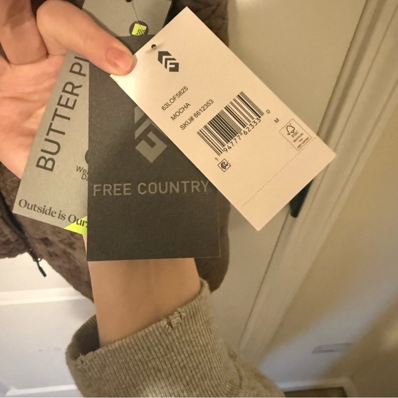 Free Country Brown Mocha Women's Cable Braided Butter Pile® Teddy Jacket - Picture 10 of 15